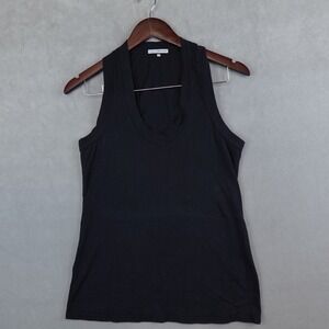 Standard James Perse Womens Long Jersey Tank Top Black Size 1 Small